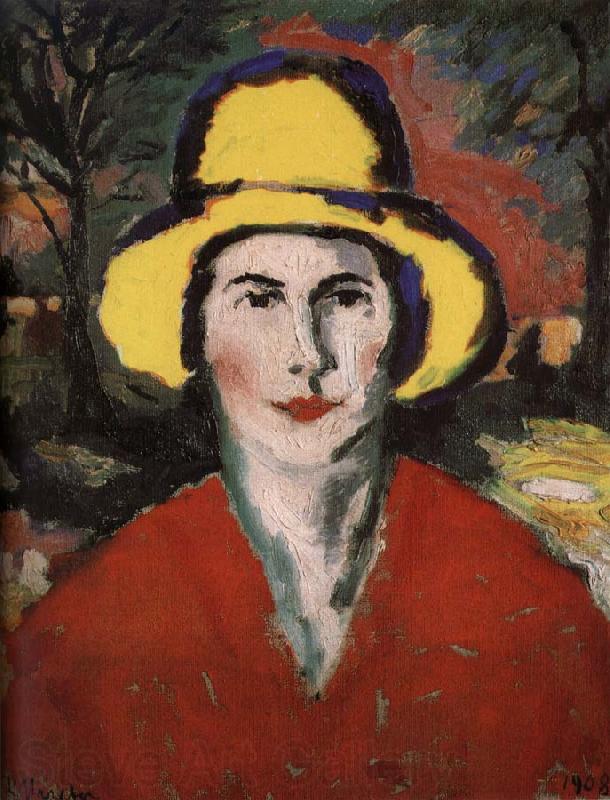 Kasimir Malevich The Woman wear the hat in yellow